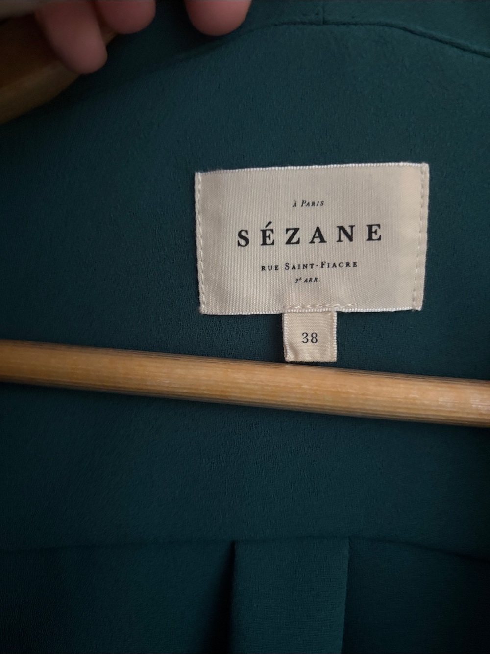Sézane | Abélia Blouse - Bottle Green - Picture 3 of 5